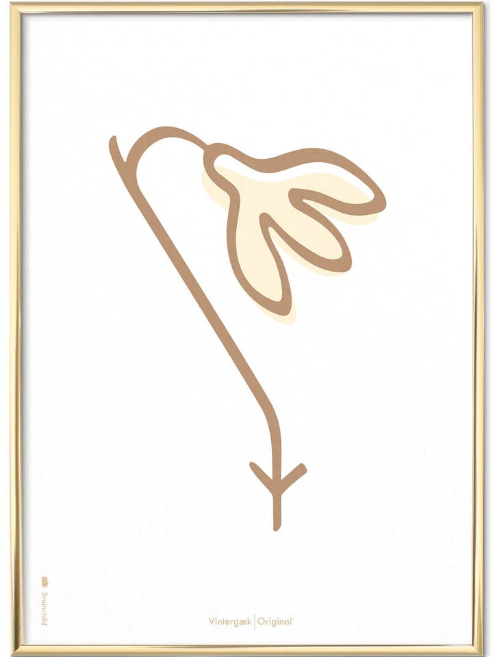 Schneeglöckchen-Poster — weißer Hintergrund — Strich für den Großhandel von Brainchild