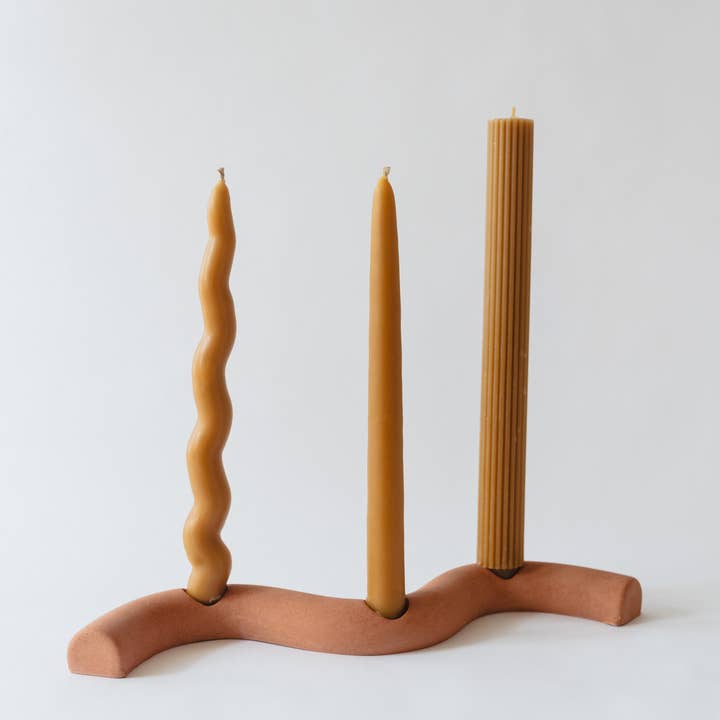 folk&lore - Wholesale Tapered Candle/Candlestick - Wavy Taper