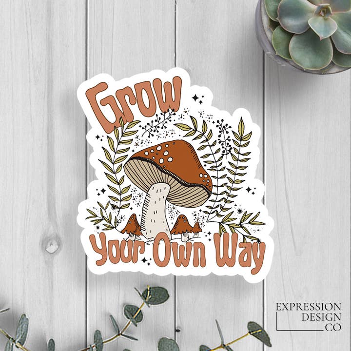 Grow Your Own Way Vinyl Sticker for wholesale by Expression Design Co