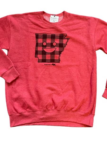 Happy State Co kansas rutig rundhalsad tröja XS-3x för wholesale av Happy State Co