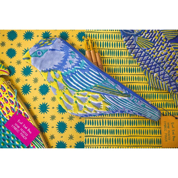 East End Press - Wholesale Pencil case/pouch - Blue Tit Fabric Case
