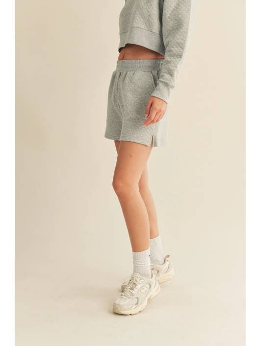 Grey Quilted Boxing Shorts for wholesale on Faire