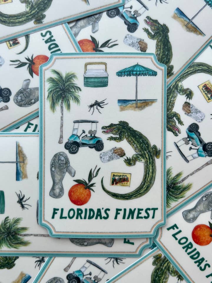 Autocollant Florida's Finest pour la vente par artxnikki
