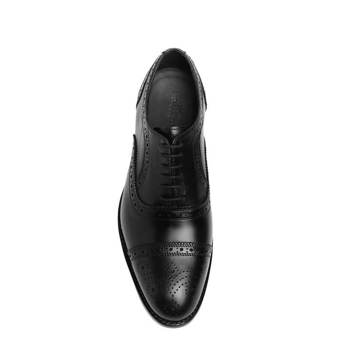 Black Ford Cap-Toe Quarter Brogue for wholesale on Faire