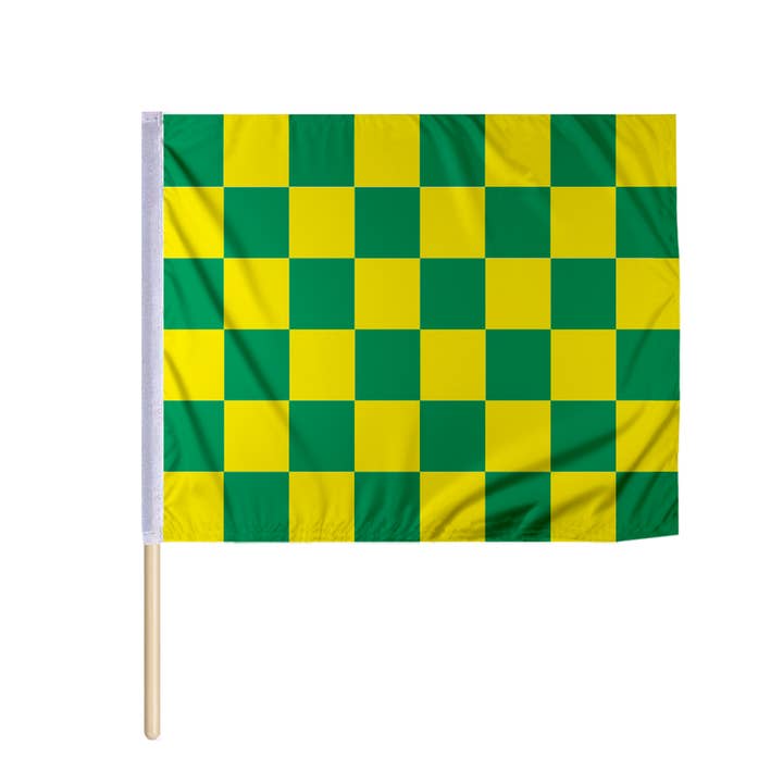 Bandeira de Corrida Xadrez Verde Amarelo de Nylon AGAS 24x30 polegadas por atacado de AGAS MFG INC