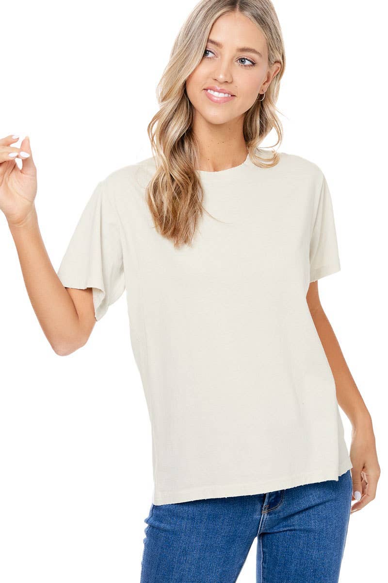Foryeri - Wholesale T-Shirt - Women's - MINERAL WASHED S/S COTTON TEE2