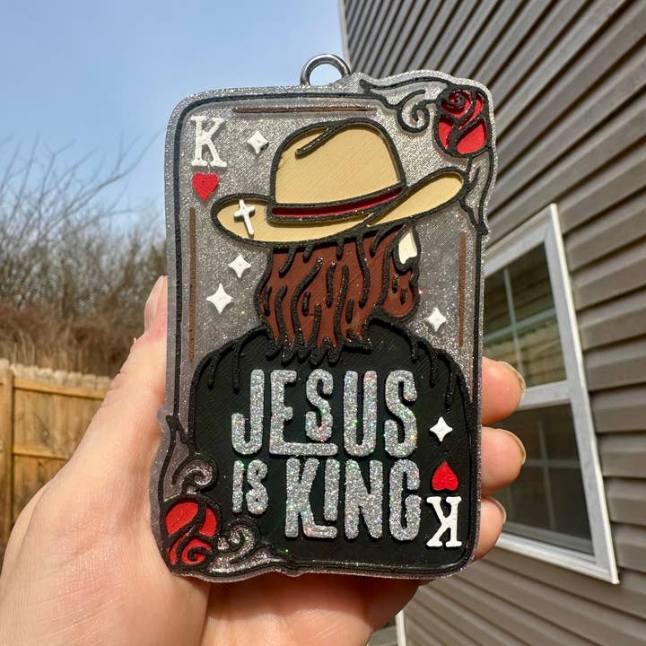 Jesus is King Car Freshie for wholesale by Great Smoky Meltin’s, LLC