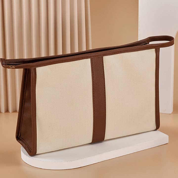 CANVAS PATCHWORK TRAVEL MAKEUP BAG_CWAB1432 for wholesale by ACCITY