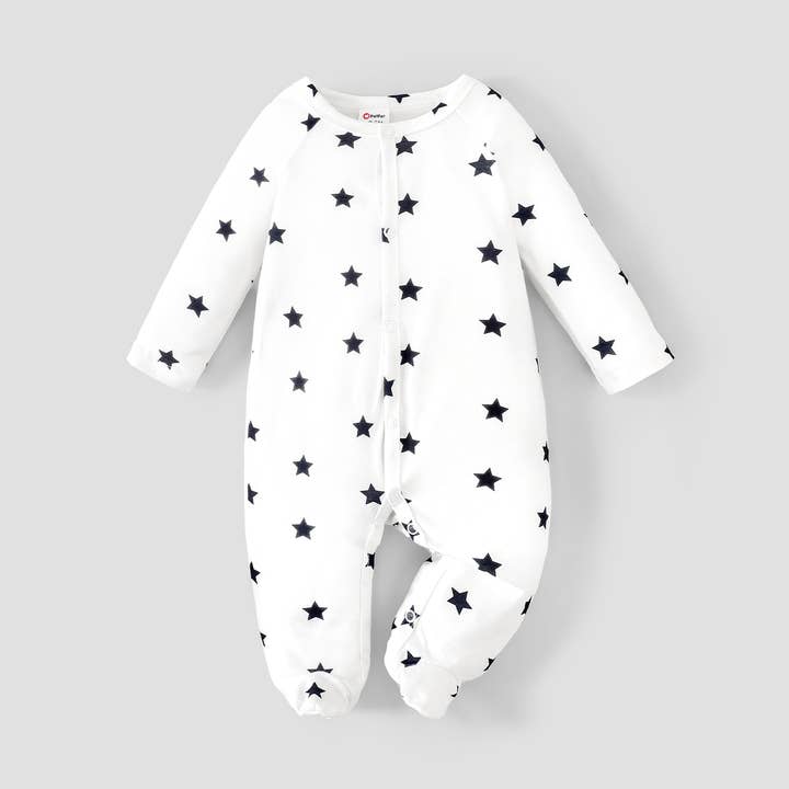 Pyjama à manches longues imprimé géométrique basique pour garçon bébé pour la vente par PatPat