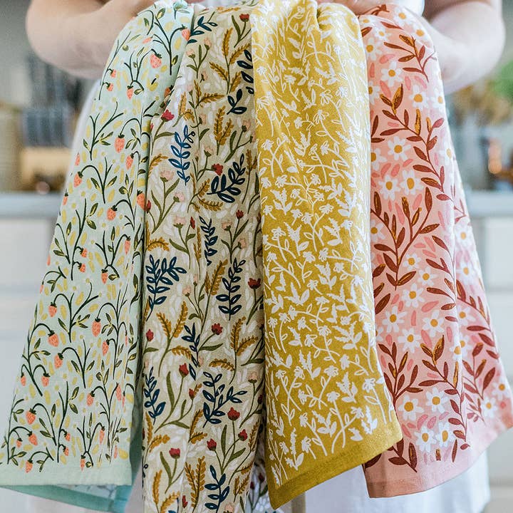 1canoe2 | One Canoe Two Paper Co. - Wholesale Tea Towel - Tiny Floral Kitchen Towel Set