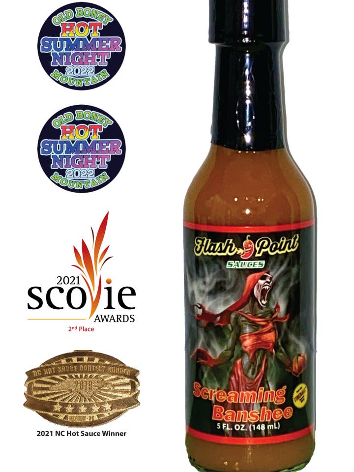 Screaming Banshee - 5 OZ Flaschenpreis - Großhandel für den Großhandel von Flash Point Sauces, LLC