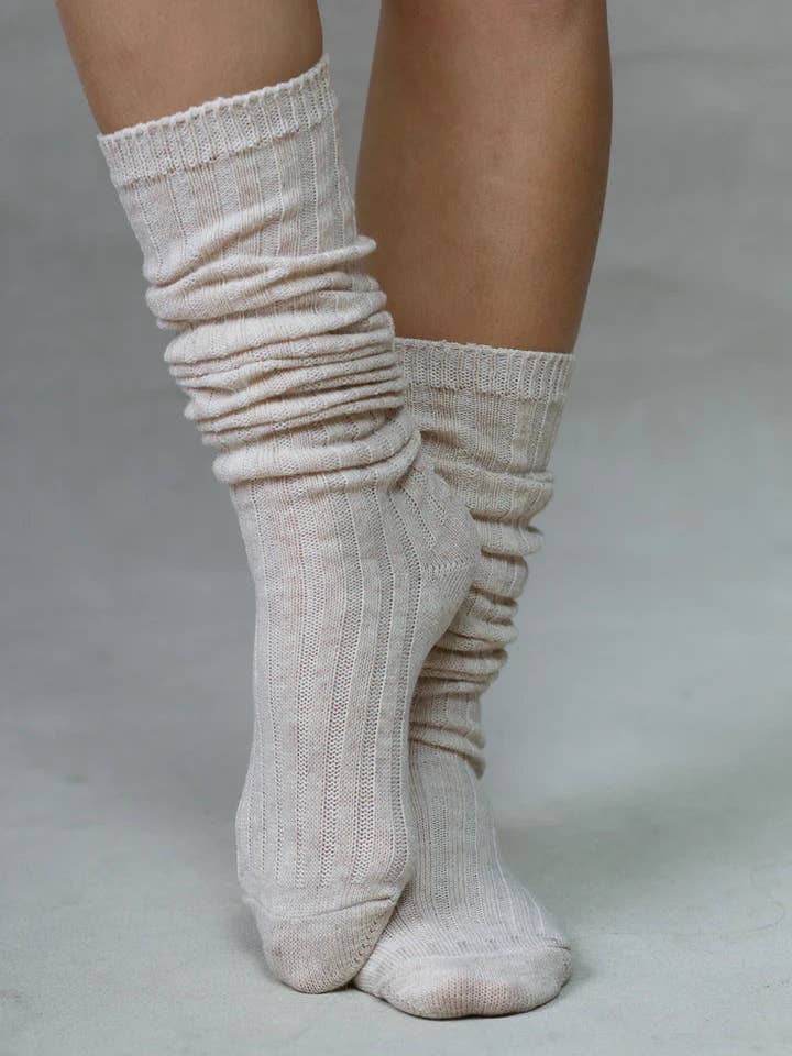 EverydayJulz - Wholesale Socks - Women's - LONG CASHMERE BLEND SLOUCH SOCKS