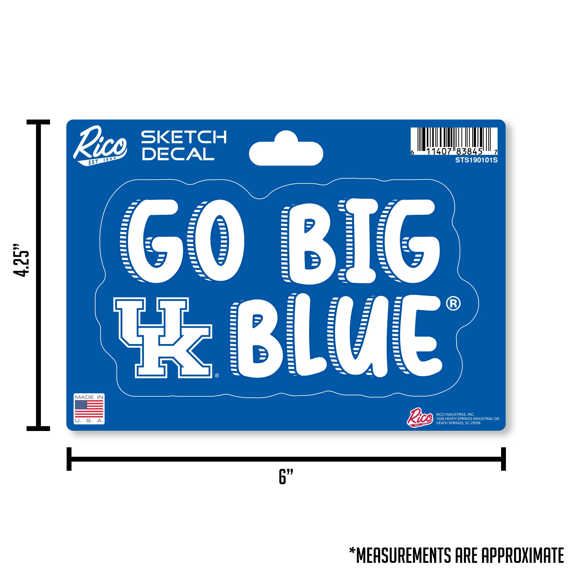 Rico Industries - Vente Breloque décorative pour voiture – unisexe - Autocollant 4" X 6" NCAA South Carolina Gamecocks Sketch Look5