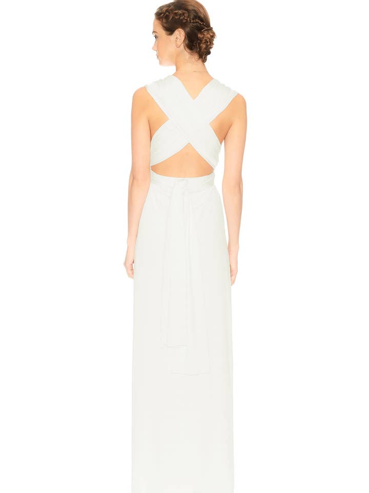 Slit Dress in Ivory for wholesale by Twobirds New York