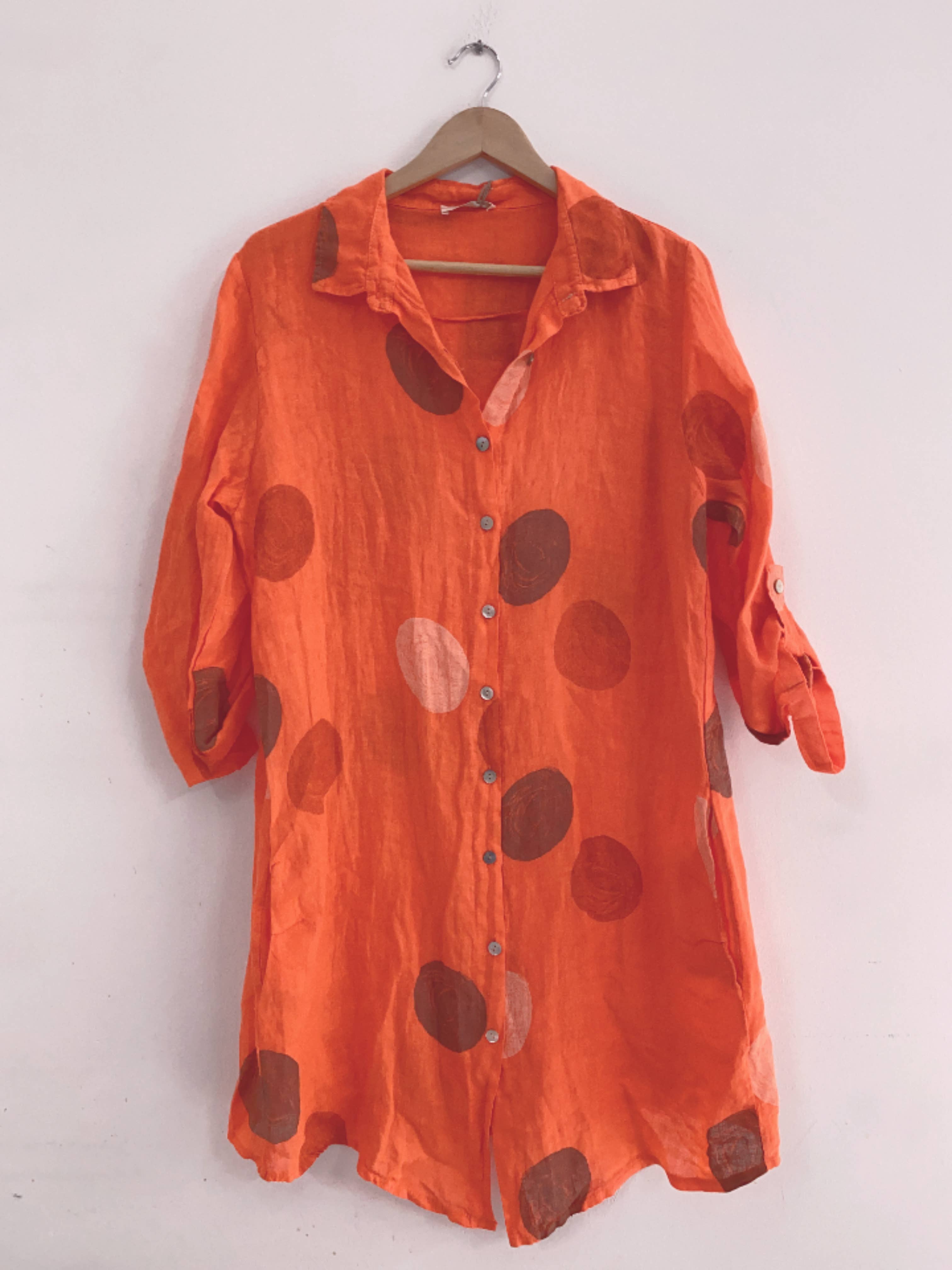 ORNELLA PARIS – Großhandel Kleid – Damen – LEL-R197A Leinenkleid11