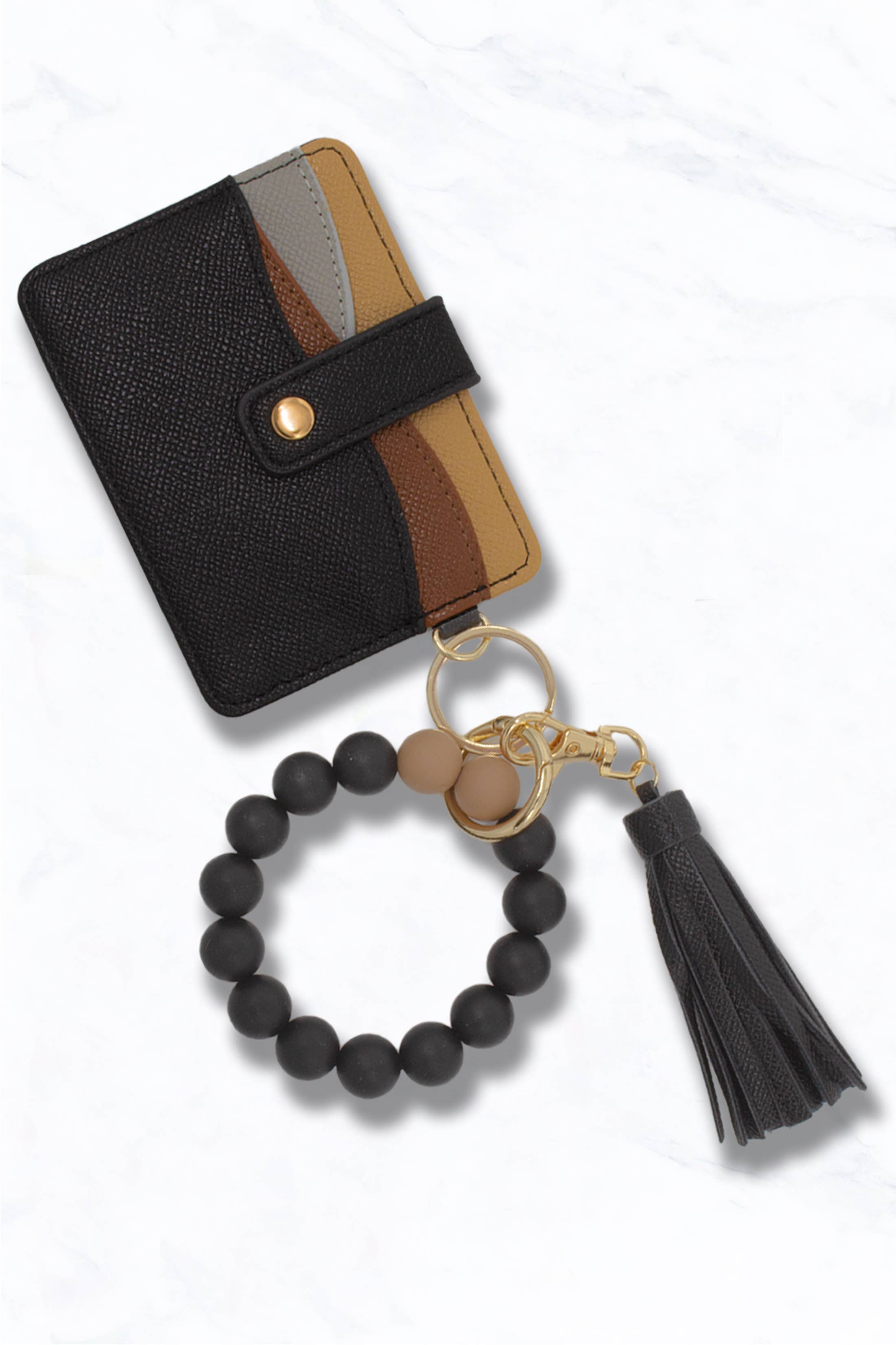 Suzie Q USA - Vente Porte-cartes – femme - Porte-cartes en simili cuir avec porte-clés2