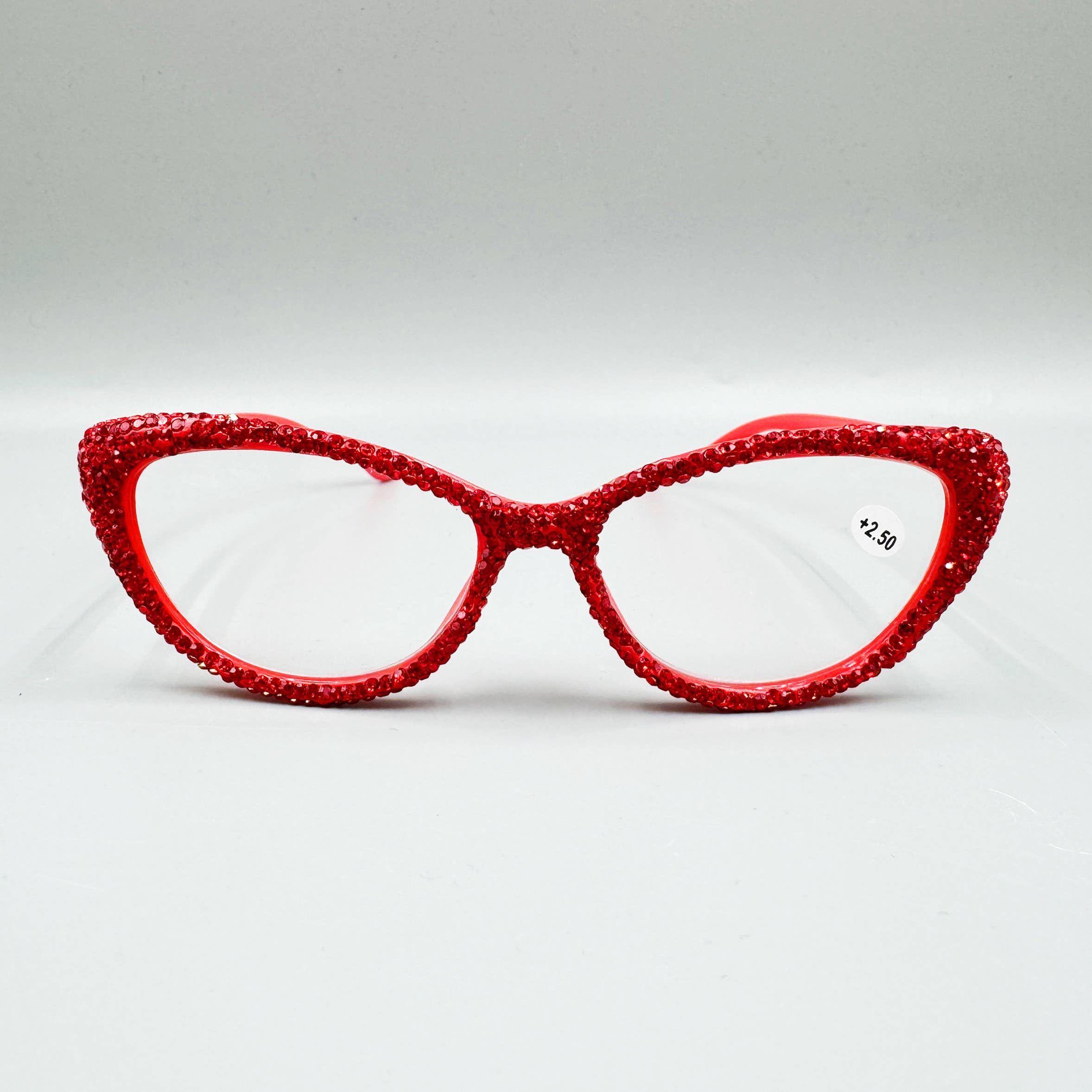 Ole - Vendita all'ingrosso Occhiali da vista - Donna - Occhiali da vista da donna con strass rossi fatti a mano1