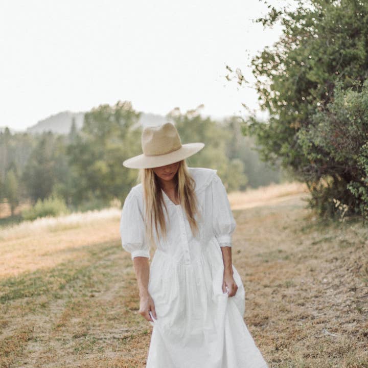 Wilder Collective - Wholesale Dress - Women's - Juliette Dress in Organic Cotton-White Edwardian Poplin