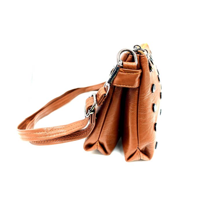 Superbia - Wholesale Crossbody Bag - Women's - Soft Pu Studs 2 Compartment Cross Body Bag Shoulder Bag11