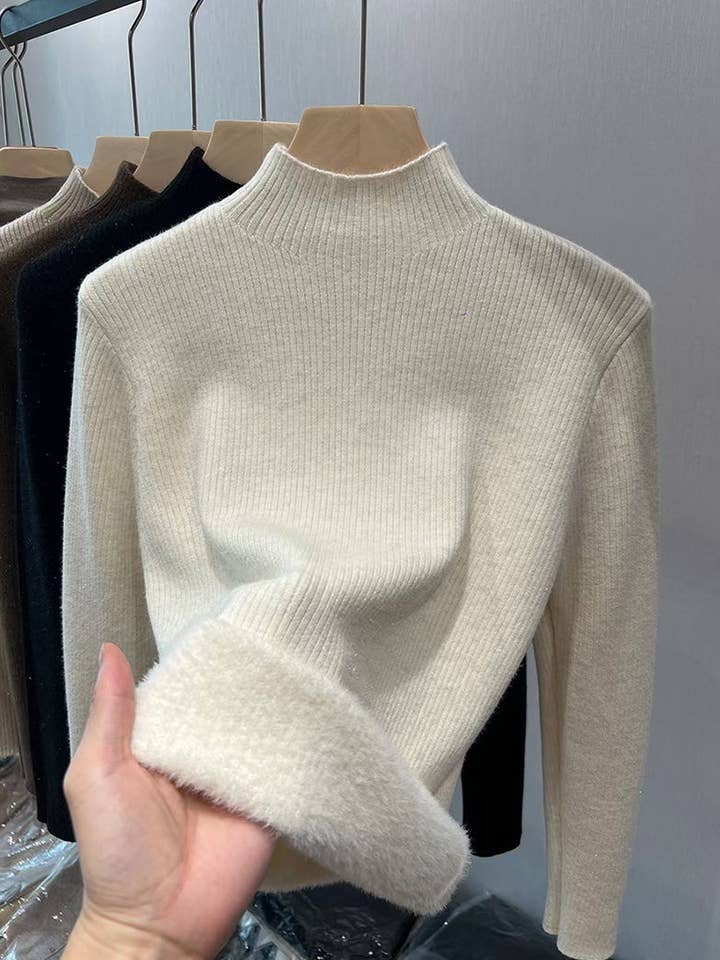 safistyle - Wholesale Knit Top - Women's - Half High Neck Top