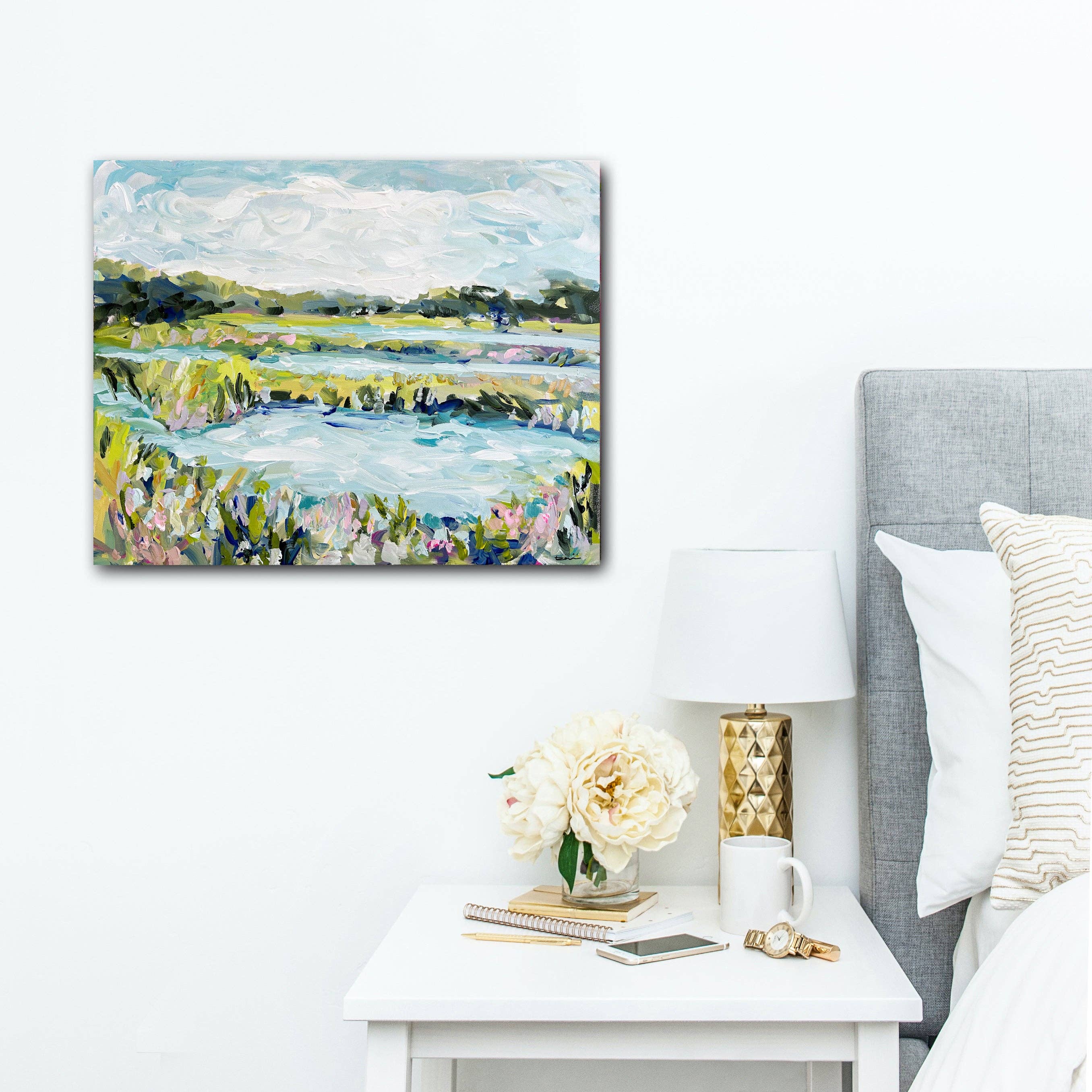 Maren Devine Art - Wholesale Art Print - Abstract Marsh Print on Paper, "Bright Marsh"5