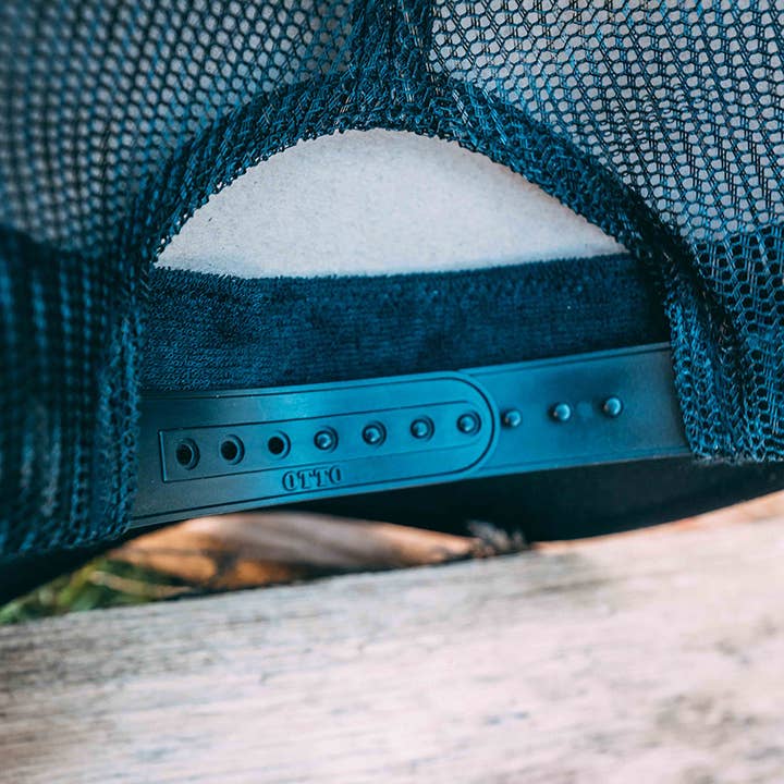 Hey Bear Outdoors - Wholesale Trucker Hat - Unisex - Dracula, Motorcycle - Midnight Rider - Black Mesh OTTO Hat5