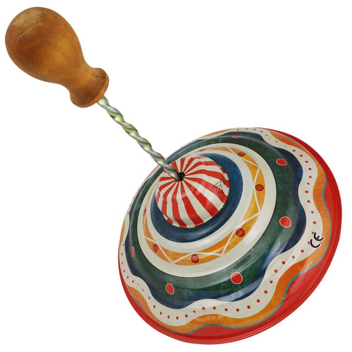 Tribal Trade GmbH – wholesale Decorative figurine – Tin toy gyro hum gyro pump gyro large red2