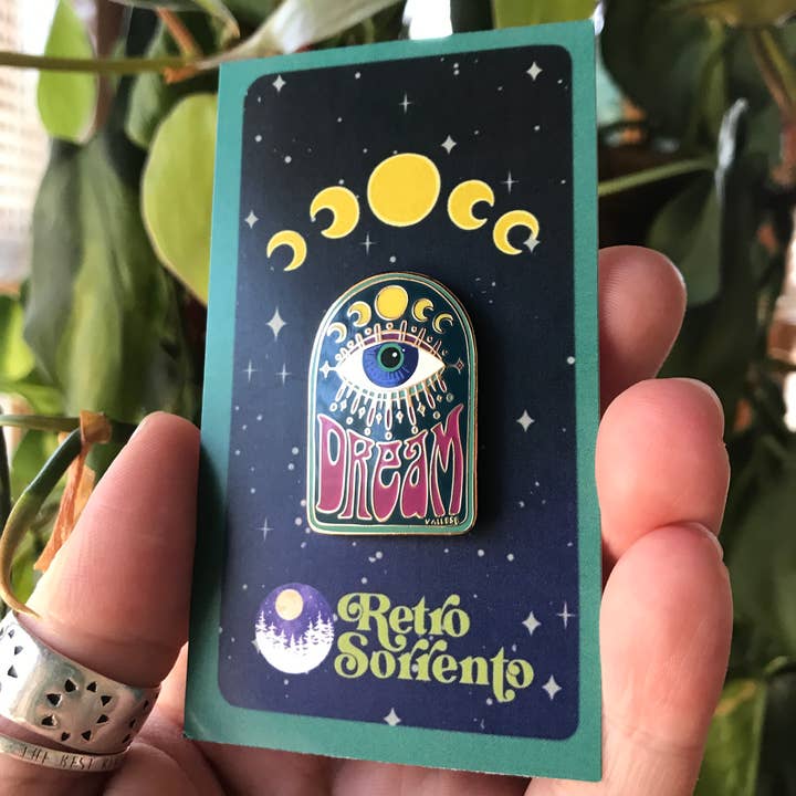 Dream Evil Eye Enamel Pin for wholesale by Retro Sorrento