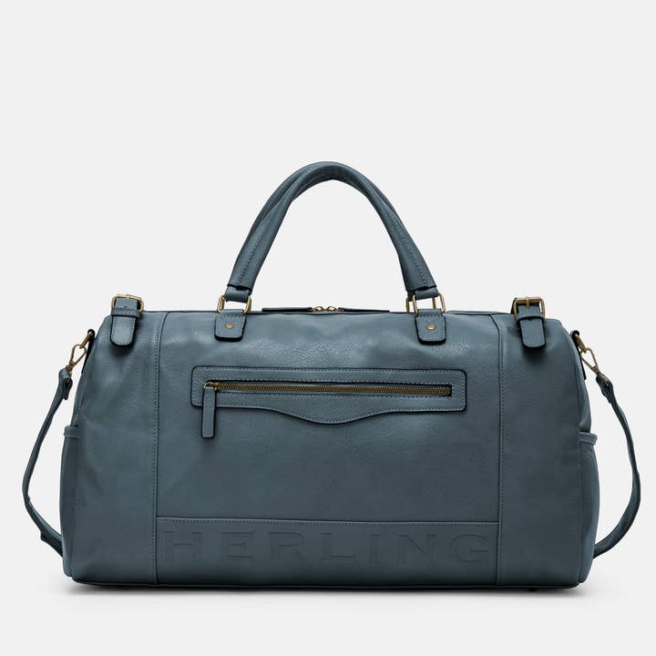 Herling – Saco de viagem - Unissexo por atacado – Herling - Bolsa de viagem vintage grande em couro PU