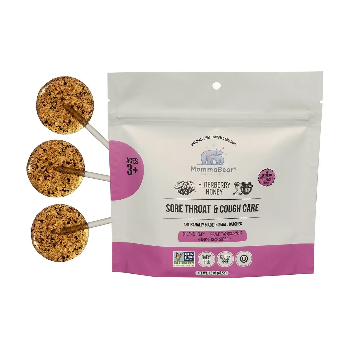 MommaBear Organics - Wholesale Lollipop - Organic Herbal Immunity Lollipops 3-Pack Bundle3