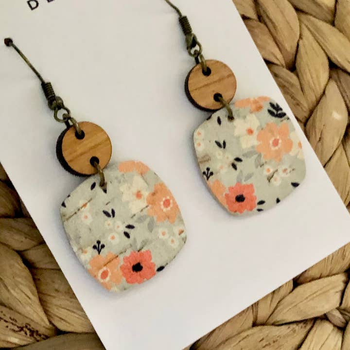 Olivia Keri Designs - Wholesale Dangle Earrings - Nora - Grey Fall Floral2