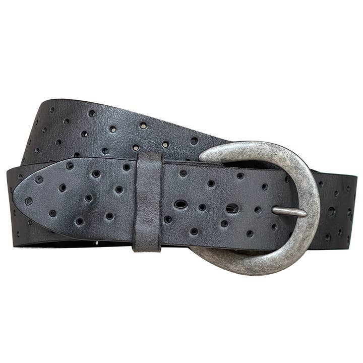 Embrazio - Wholesale Belt - Women's - PERFORATA Curved Handmade Leather Belt5
