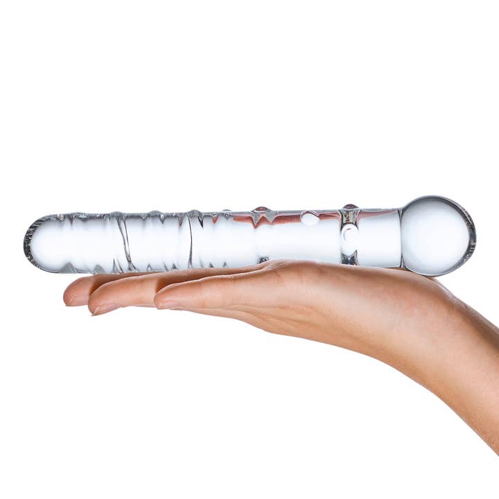 Lux Fetish Store - Wholesale Sex Toy - 7" Callisto Clear Glass Dildo4