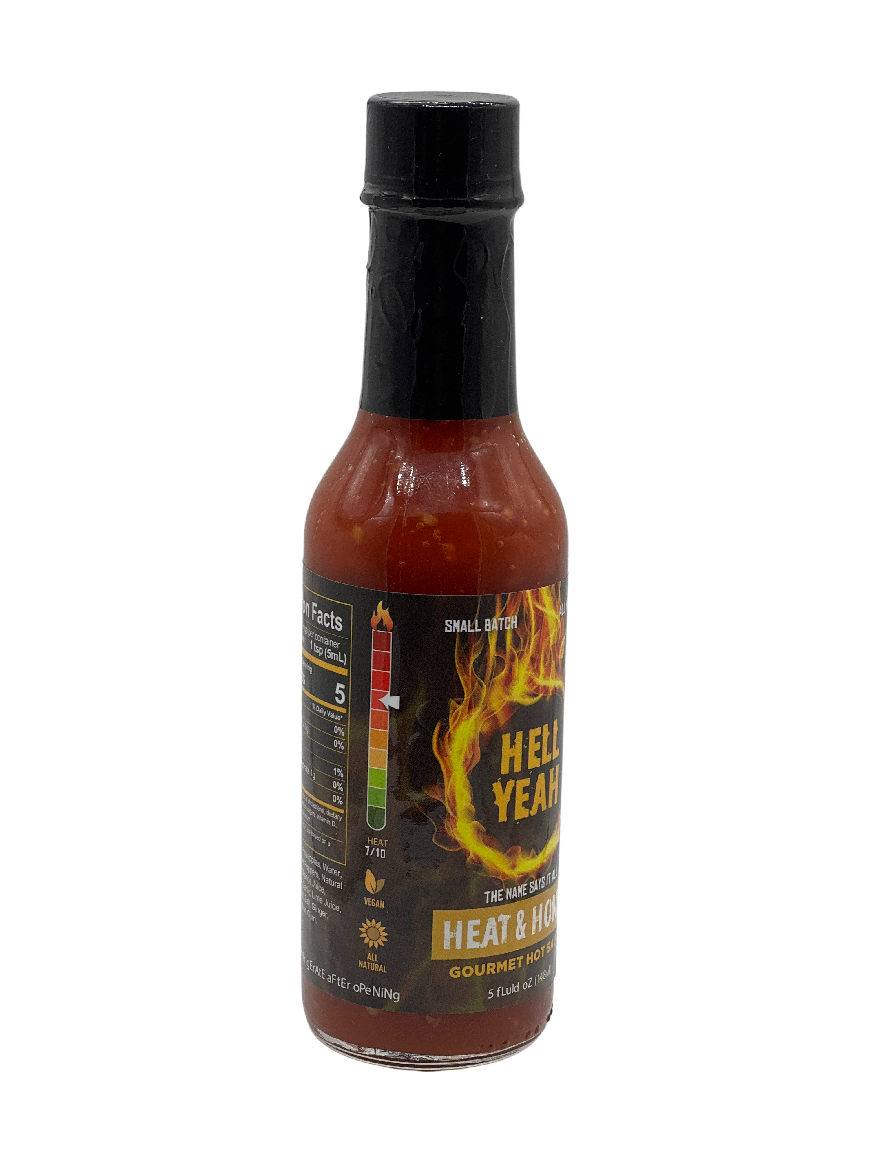 Hell Yeah Hot Sauce - Wholesale Hot Sauce - Hell Yeah Heat & Honey Gourmet Hot Sauce - 5 oz. bottles1