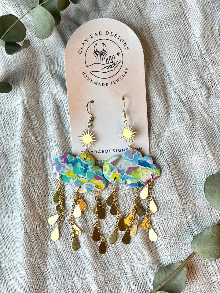 Cloudy with a Chance of Rainbows for wholesale by Clay Bae Designs