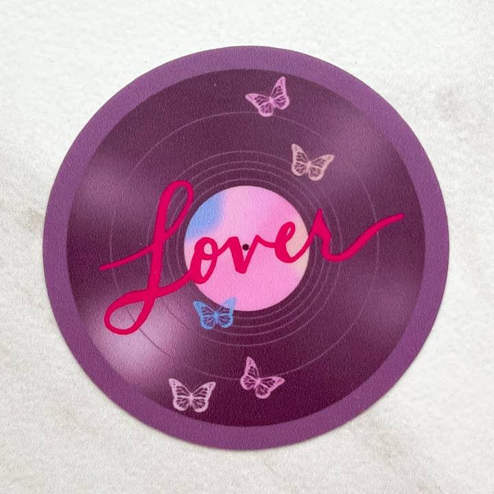 Sundae Sisters Co - Vente Autocollant - Autocollant pour disque vinyle Lover | Autocollant inspiré de Taylor Swift0