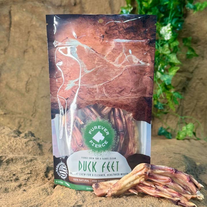 Furever Fierce (formerly Furever Primal) - Wholesale Pet Treats - Dog - Duck Feet Bag of 6 Dog Chew - Natural Single Ingredient0