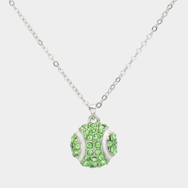 Krystal baseball vedhæng halskæde for engroshandel hos Sensibling Corp.