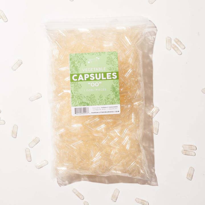 CAPSULES, VEGETABLE "00" for wholesale by Herbally Grounded