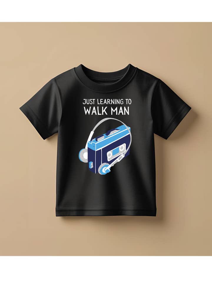 Nur Lernen zu Gehen Mann Retro 80er Jahre T-Shirt für den Großhandel von Heyday Press