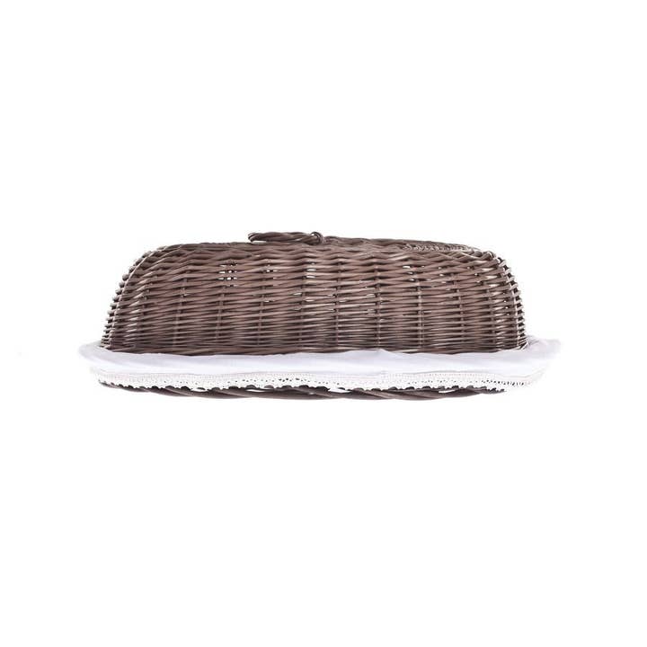 Oval Brun Korgkorg För Bröd, Naturlig Breadbox för wholesale av The Wicker Stories