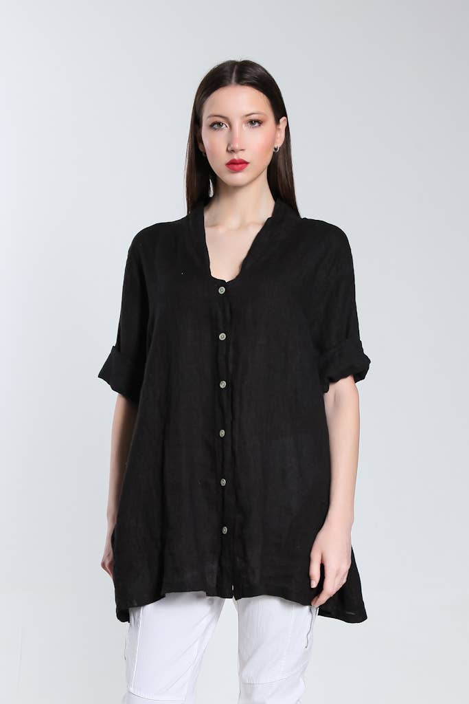 TINA Stephens Italy/Tees By Tina – Großhandel Hemd mit Button-down-Kragen – Damen – Princess Swing Top mit Taschen (BQ164)12