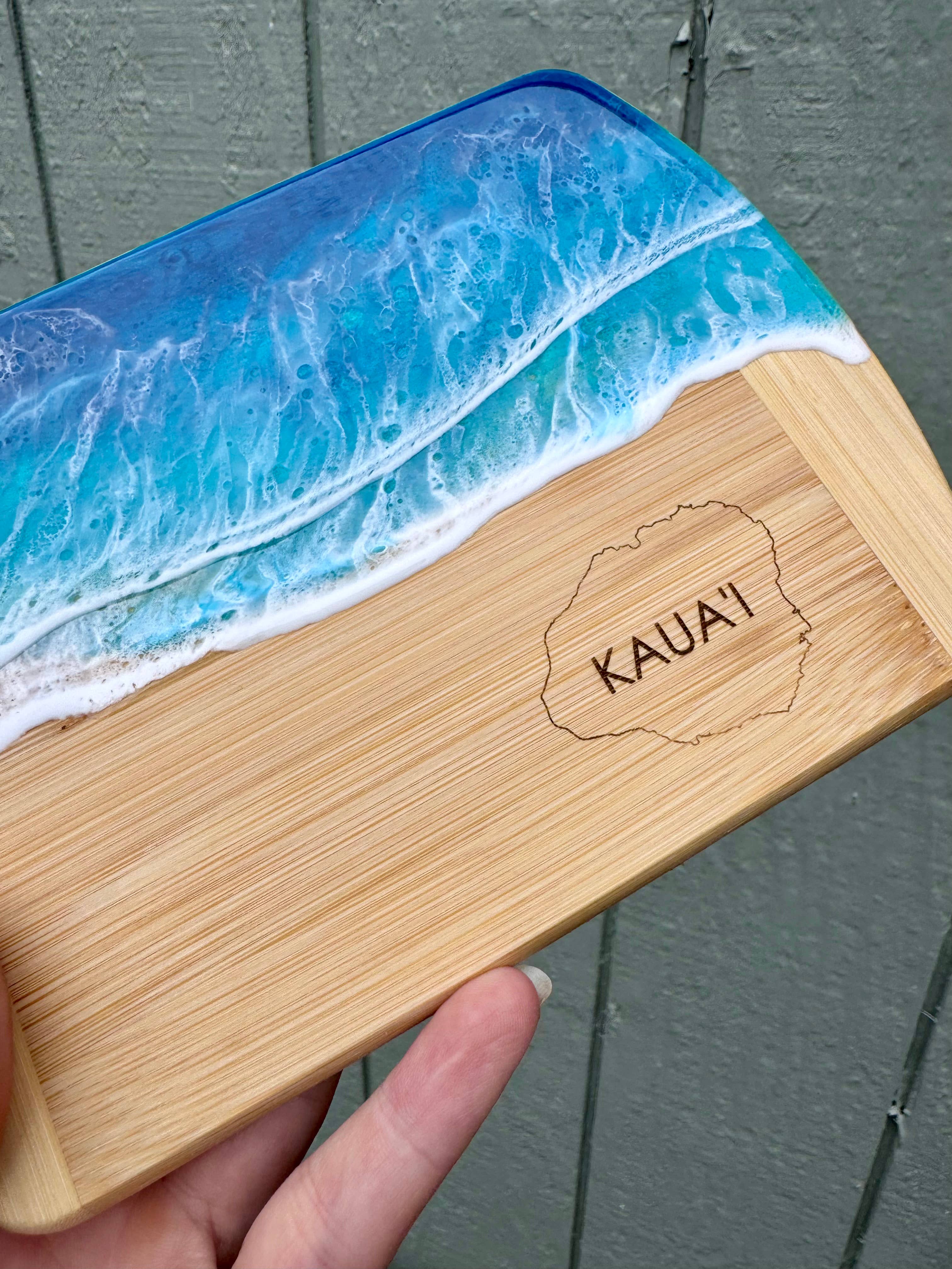 TBM Creations LLC - Wholesale Cheese Board - NEW| KAUAI Island Ocean Charcuterie board | Cheese board9