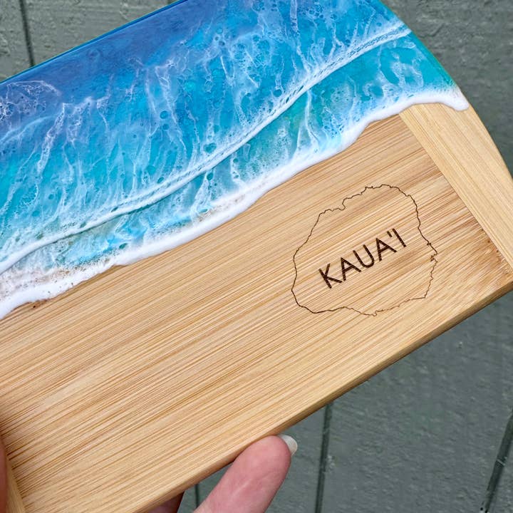 TBM Creations LLC - Wholesale Cheese Board - NEW| KAUAI Island Ocean Charcuterie board | Cheese board9