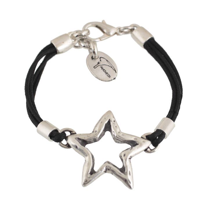 Simple silver star bracelet for wholesale by Gloria Mago