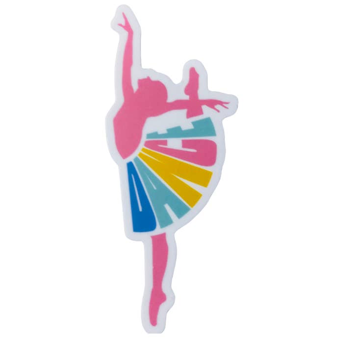 Denali & Co. - Wholesale Sticker - Ballerina w/ Dance Skirt Sticker, 2" x 4"