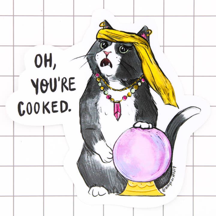 Autocolante Vinil Gato da Sorte por atacado de Amy Hartelust Art and Illustration