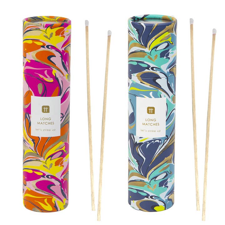 Pink & Blue Marble Matches Set | 50 Matches | Home Decor | for wholesale by Talking Tables UK