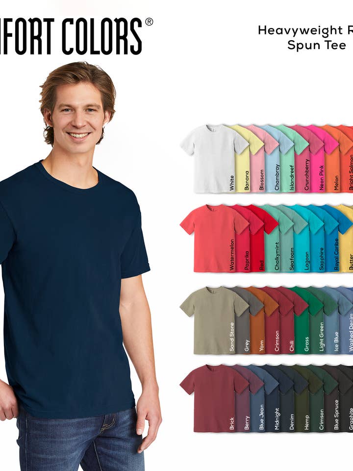 Herbs Trade - Wholesale T-Shirt - Men's - Wholesale Comfort Colors Garment Dyed Heavyweight Shirt 1717