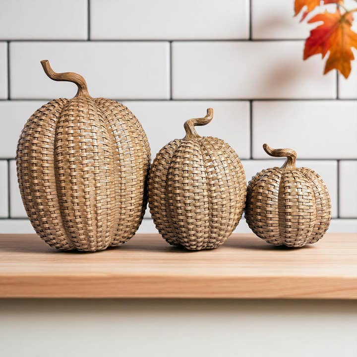 Gia Roma - Wholesale Decorative Tabletop Object - Resin Pumpkins, Cottage Fall Home Decor Luxury Handmade 10
